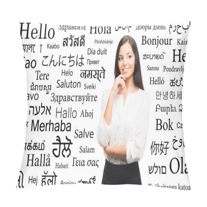 Personality  Businesswoman With A Different World Languages Pillow Covers