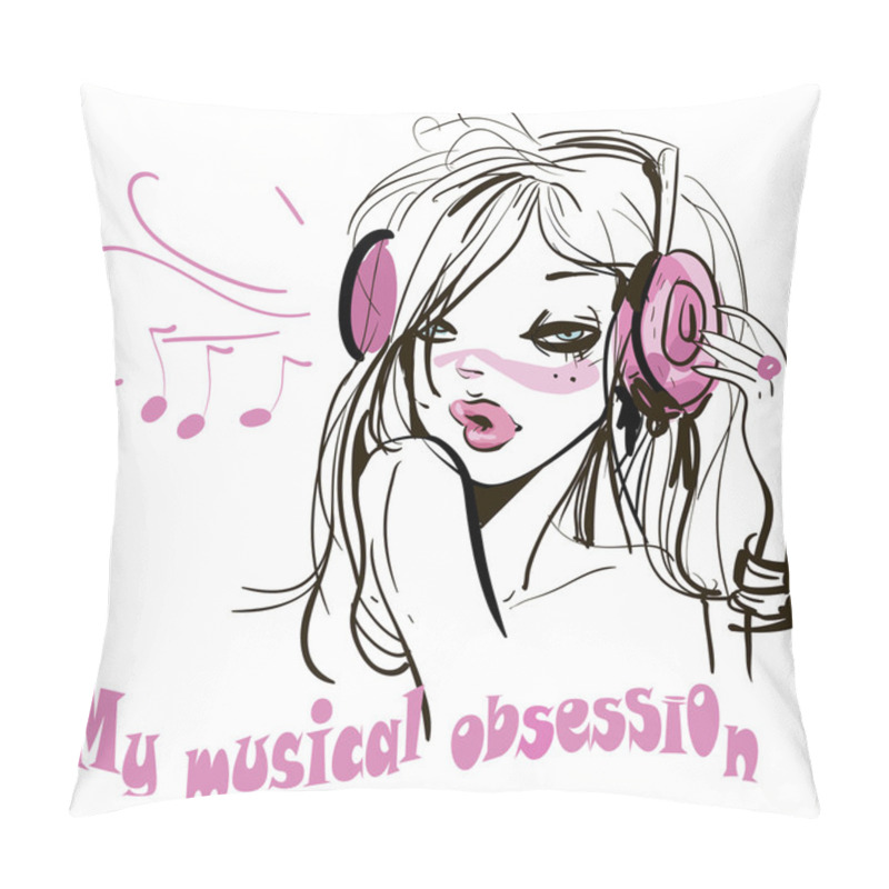 Personality  Musical Girl Pillow Covers