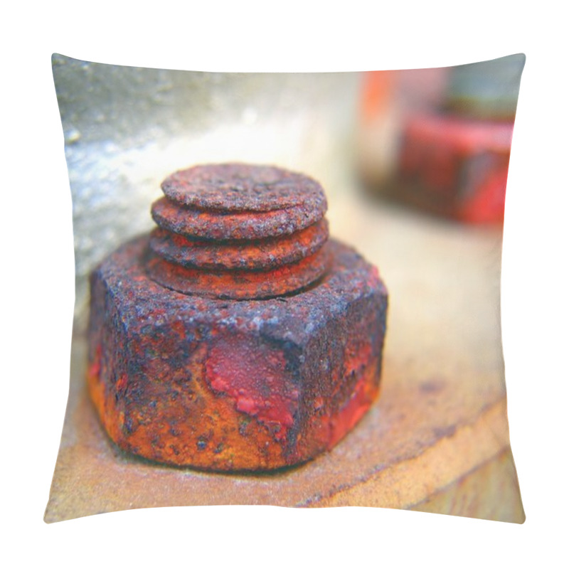 Personality  Close Up Of A Screw And Bolt Pillow Covers