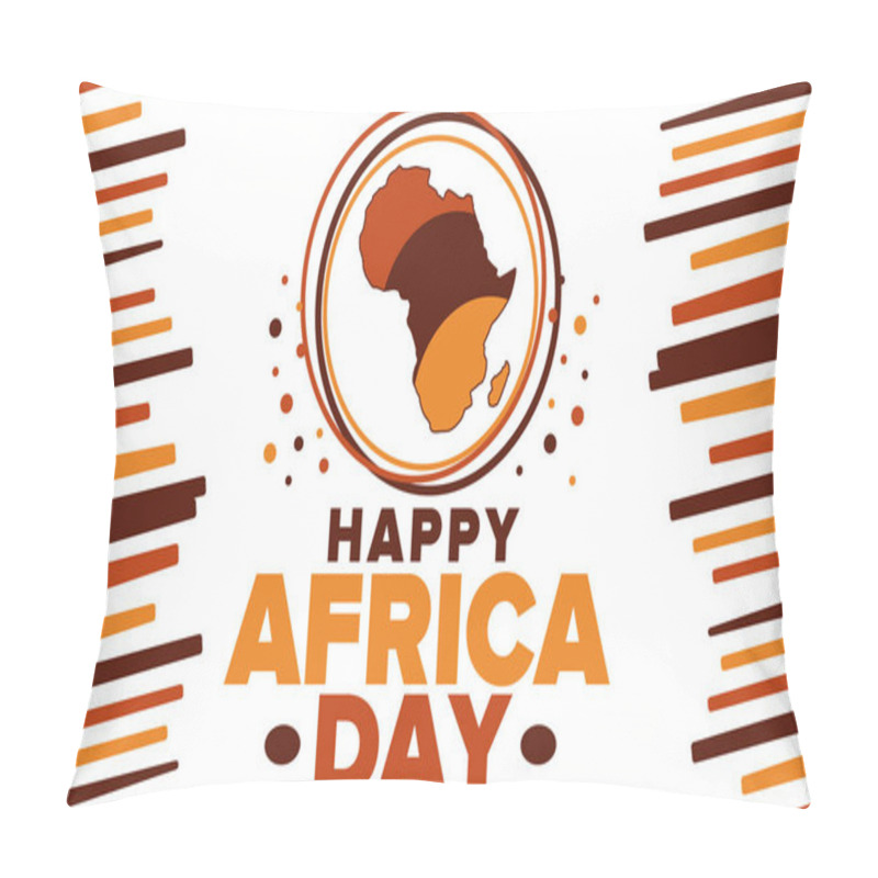 Personality  Africa Day. Happy African Freedom Day And Liberation Day. Celebrate Annual On The African Continent And Around The World. African Pattern. Poster, Card, Banner And Background. Vector Illustration Pillow Covers