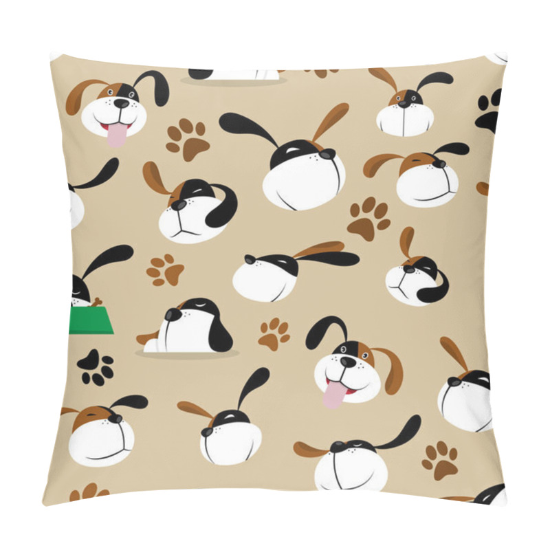 Personality  Seamless Vector Dog Pattern Pillow Covers