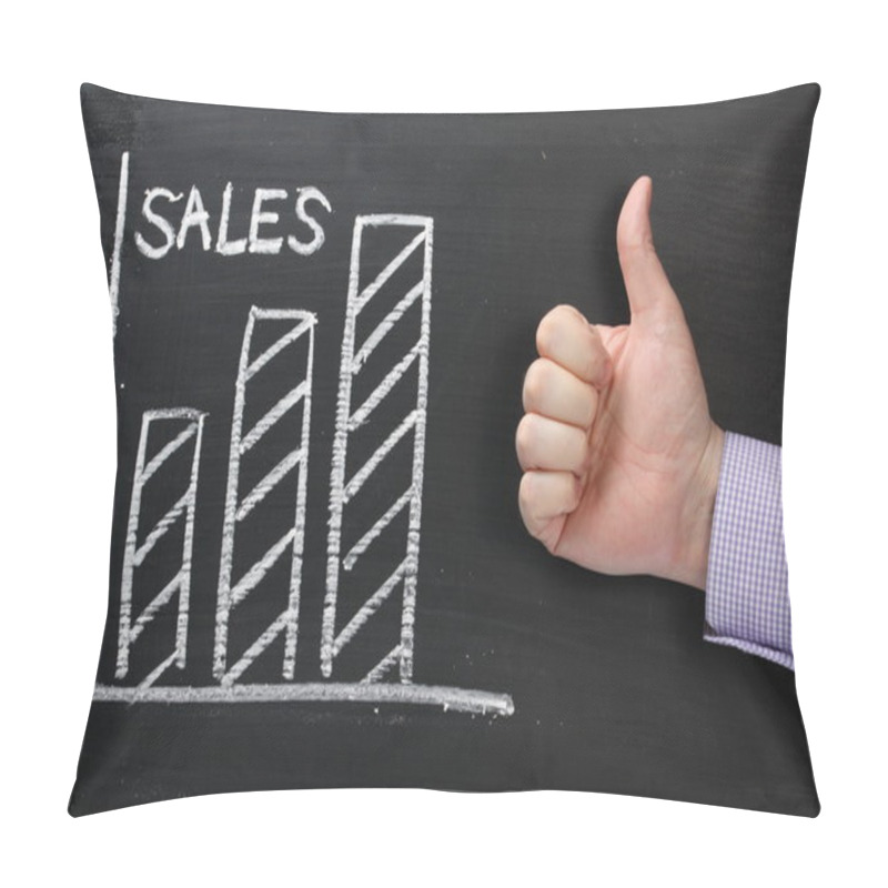 Personality  Sales Growth Thumbs Up Pillow Covers