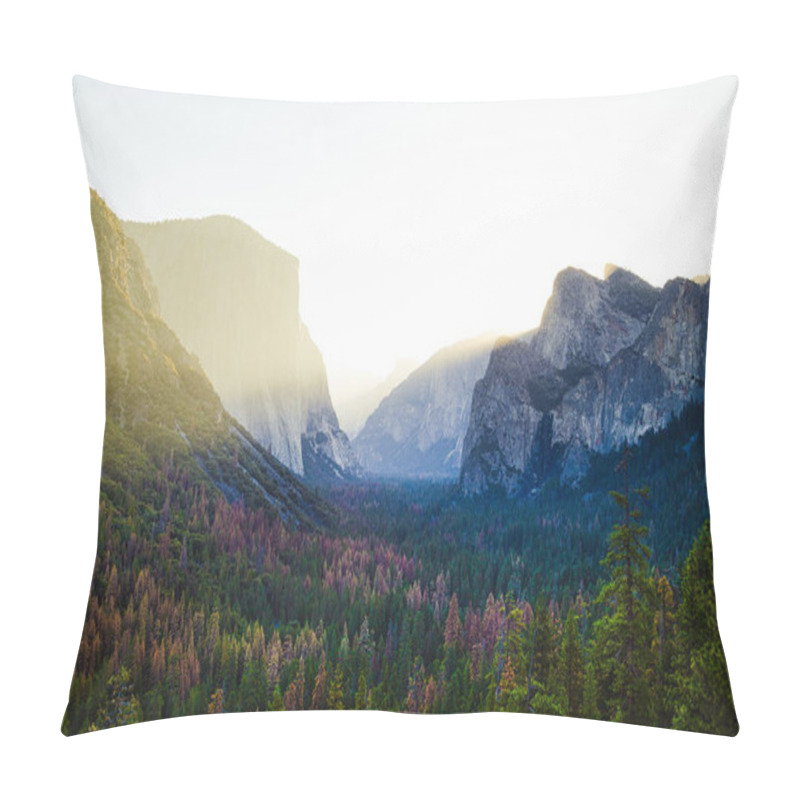 Personality  Yosemite Tunnel View At Sunrise, California, USA Pillow Covers