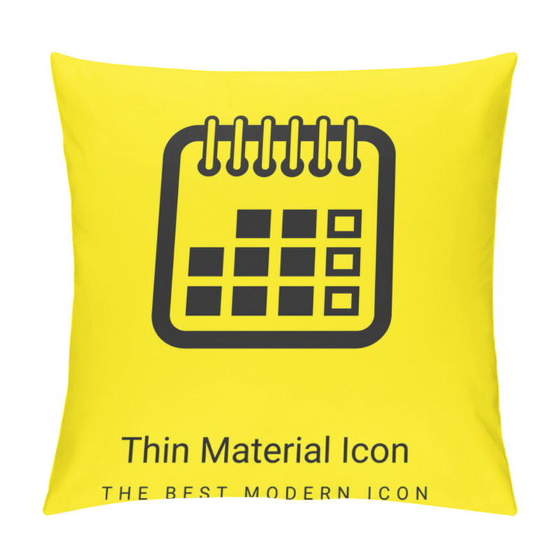 Personality  Annual Calendar Symbol Minimal Bright Yellow Material Icon Pillow Covers