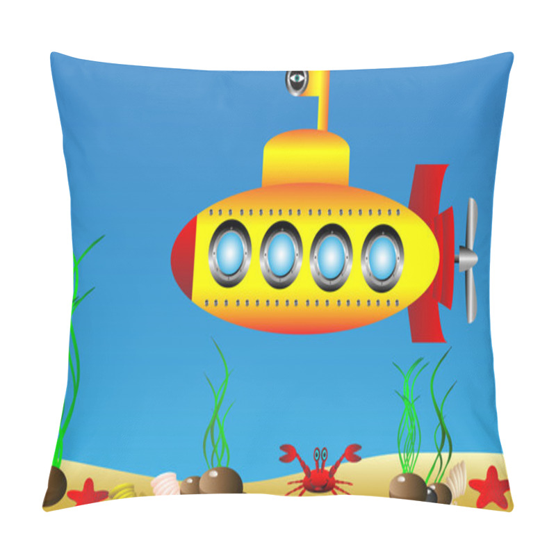 Personality  Yellow Submarine Under Water Pillow Covers