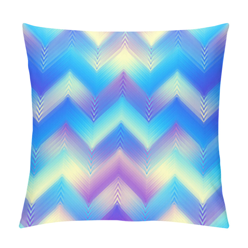 Personality  Seamless Vector Pattern. Blur Defocused Chevron Pattern In Low Poly Style. Pillow Covers