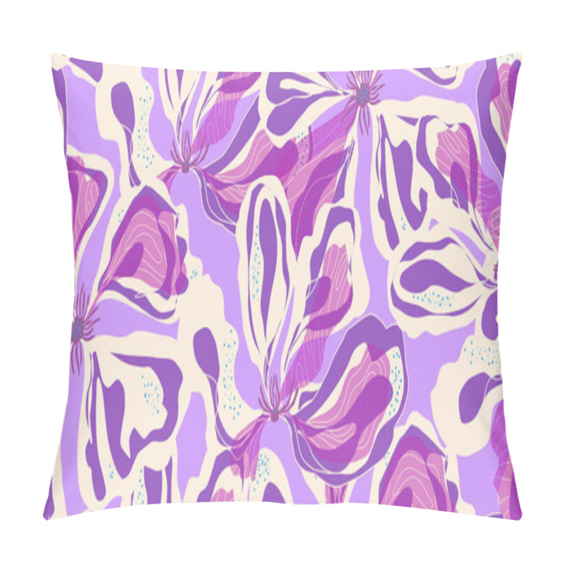 Personality  Abstract Fantasy Flowers Motley Ornament Asian Motifs Vector Seamless Overlapping Pattern Rapport Pillow Covers