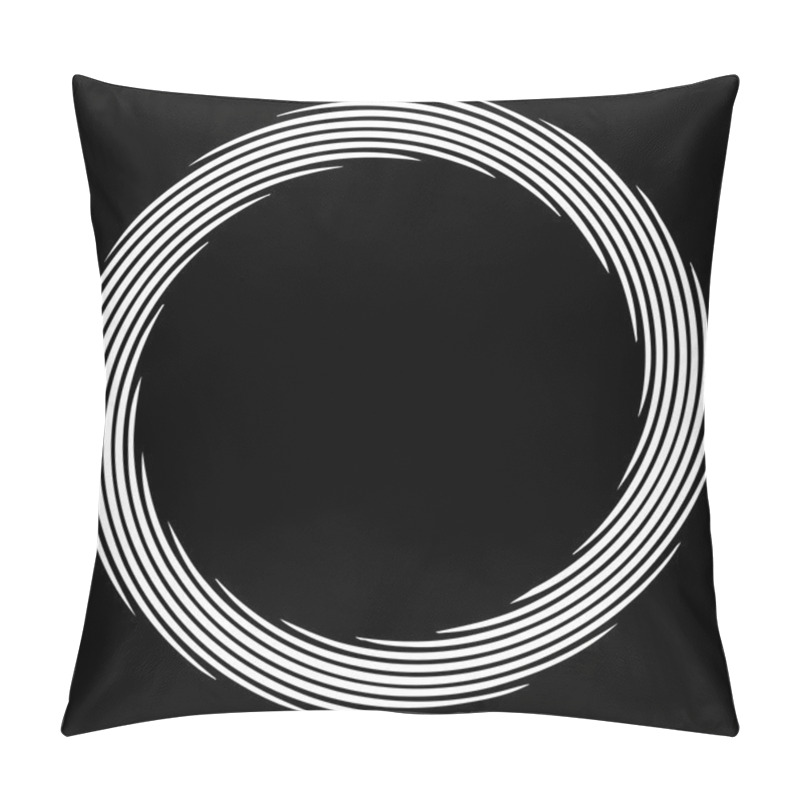 Personality  Abstract Spiral Concentric Circles Element Pillow Covers