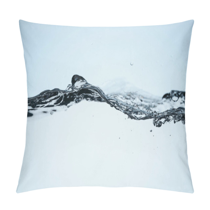 Personality  Minimalistic Background With Flowing Water, Isolated On White Pillow Covers