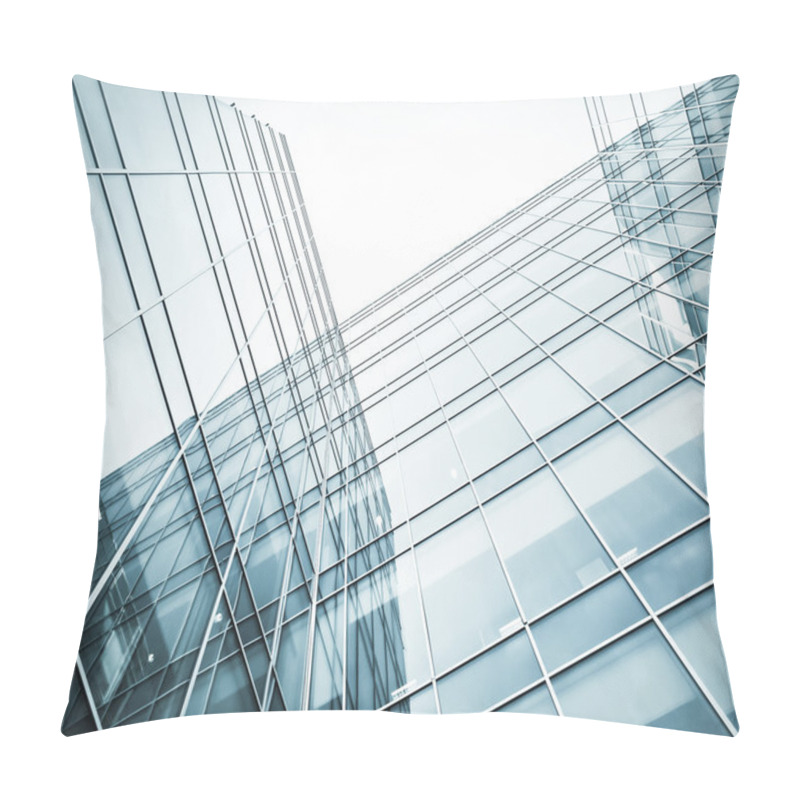 Personality  View To Background Of Glass High Rise Building Skyscrapers Pillow Covers