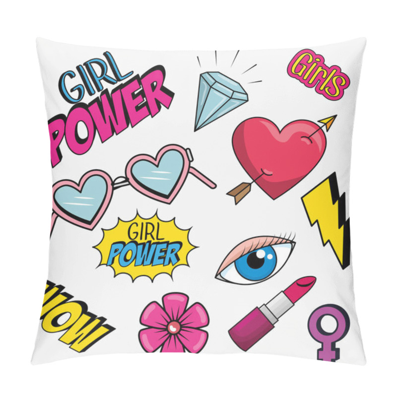 Personality  Graphic Pop Art And Fashion Patch Background Pillow Covers