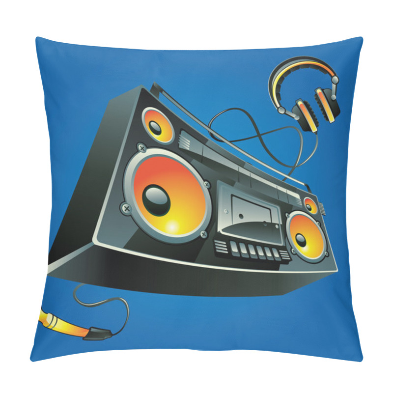 Personality  Boom Box With Headphones Pillow Covers