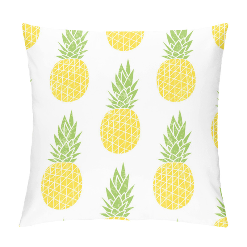 Personality  Cartoon Pineapple On A White Background. Simple Vector Backgroun Pillow Covers