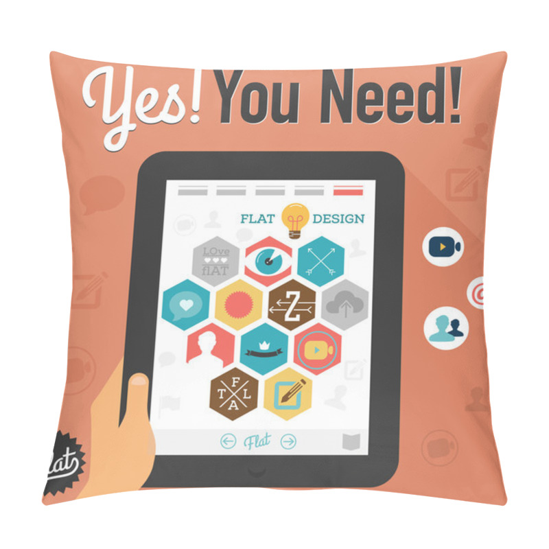 Personality  Illustration Infographic Concept With Icons Set Pillow Covers