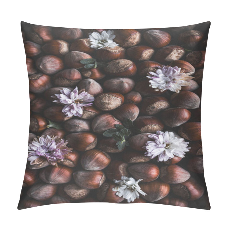 Personality  A Harmonious Still Life Featuring Dried Flowers And Hazelnuts Arranged Together, Showcasing Warm Earthy Tones And Natural Textures For An Autumn-inspired Composition Pillow Covers