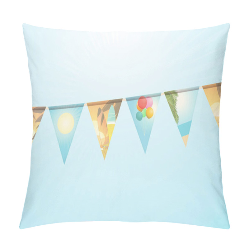 Personality  Holidays Themed Bunting Background Pillow Covers