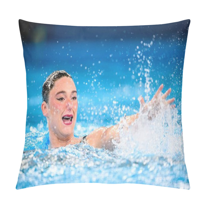 Personality  PARIS, FRANCE - 9 AUGUST, 2024: BUCKLE Rayna, GAZZARD Kiera, The Artistic Swimming, Duet, Technical Routine, Artistic Swimming, Duet, Technical Routine, The Paris 2024 Olympic Games At Aquatics Centre Pillow Covers