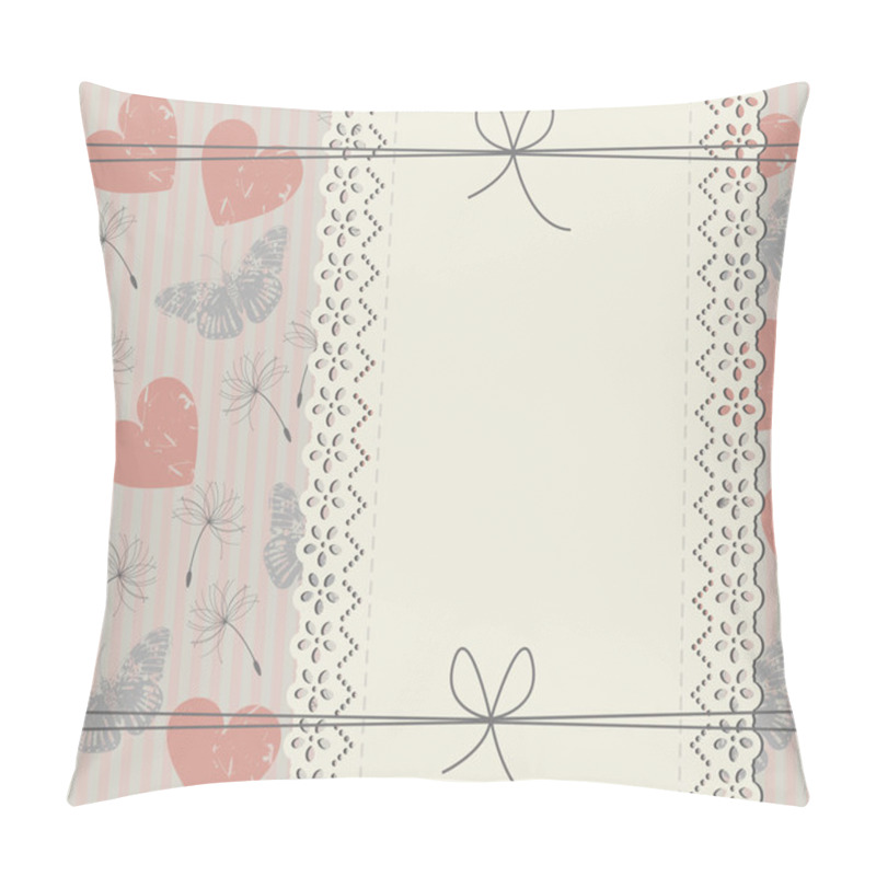 Personality  Elegant Cover With Lace Frame, Dandelions, Butterflies And Heart Pillow Covers