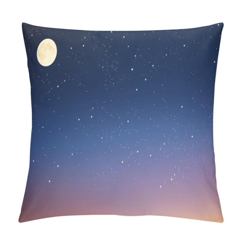 Personality  Night Sky With Moon And Stars. Pillow Covers