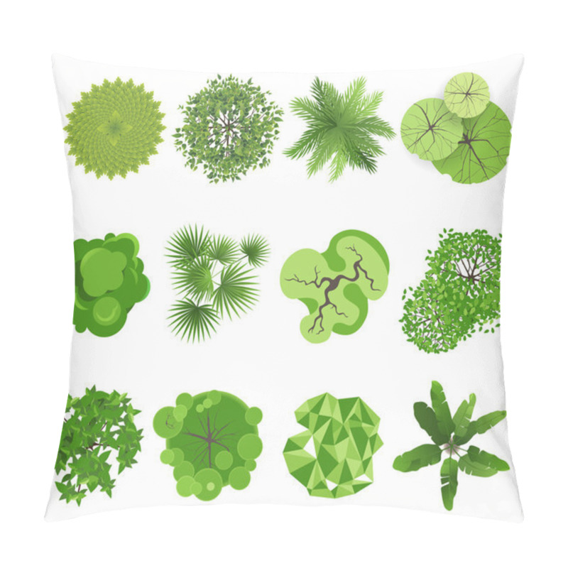 Personality  Top Trees Set. Pillow Covers