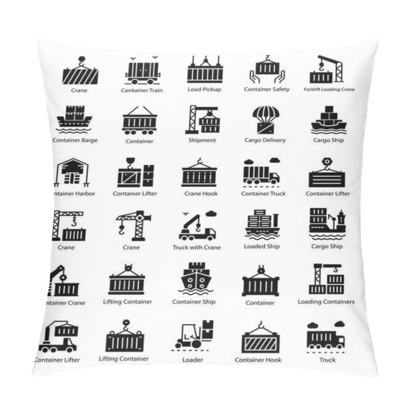 Personality  Transportation Glyph Vector Icons  Pillow Covers