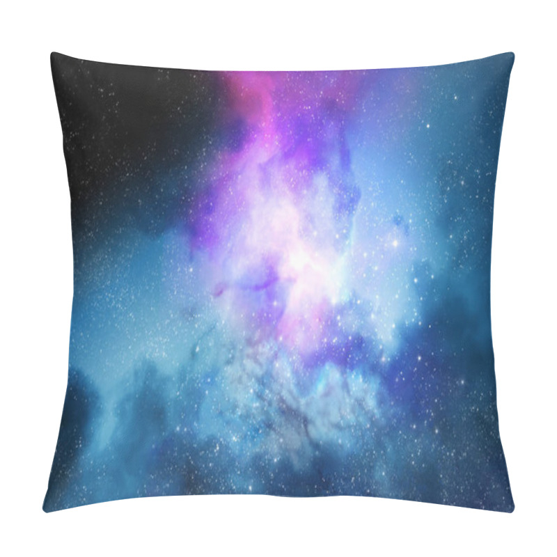 Personality  Deep Space Nebula And Galaxy Background 3d Illustration. Pillow Covers