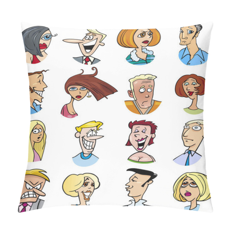 Personality  Cartoon Characters And Emotions Pillow Covers