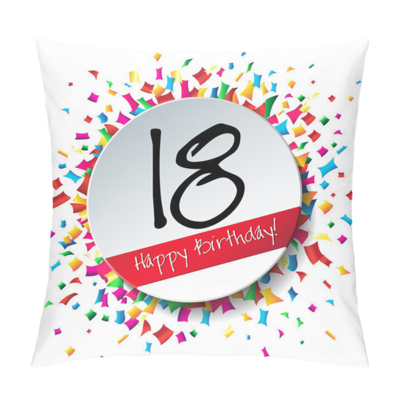 Personality  18 Happy Birthday Background Pillow Covers