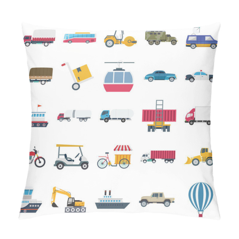 Personality  We Are Offering You A Set Of Transport Illustration Icons, Very Useful For Your Transport And Travel Project. Pillow Covers