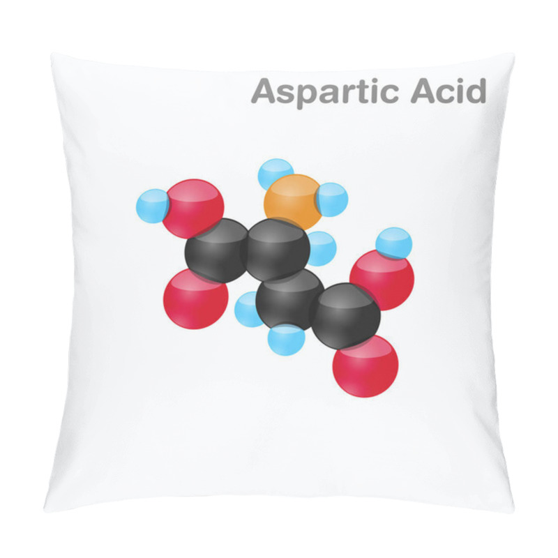 Personality  Molecule Of Aspartic Acid, Asp, An Amino Acid Used In The Biosynthesis Of Proteins Pillow Covers