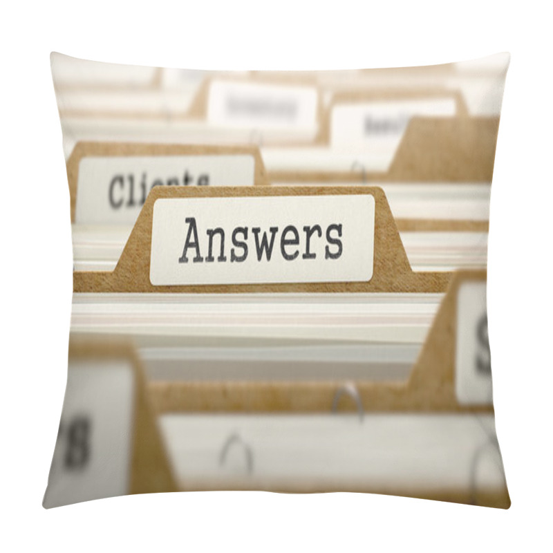 Personality  Answer - Word On Folder. Pillow Covers