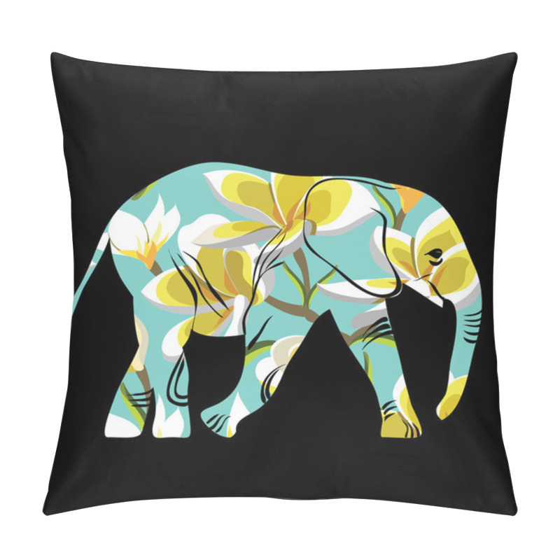 Personality  Cartoon Elephant. The Silhouette Of The Elephant Collected From Pillow Covers