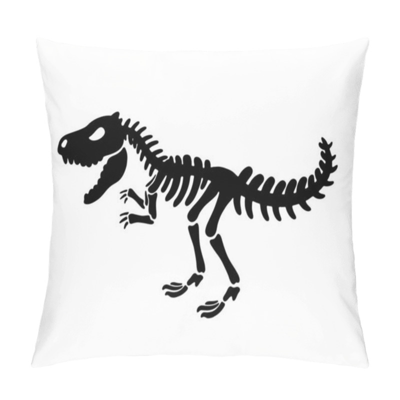 Personality  Dinosaur Tyrannosaurus Skeleton.  Illustration. Pillow Covers