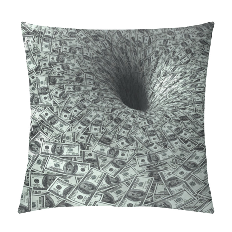 Personality  Dollar Flow In Black Hole Pillow Covers