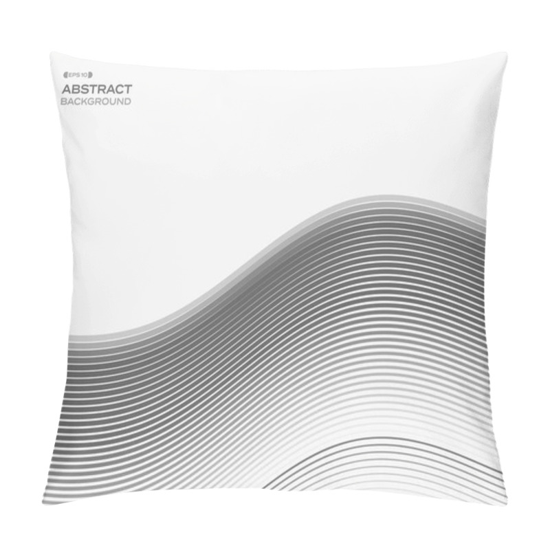 Personality  Abstract Of Free Gray Line Pattern Background, Vector Eps10 Pillow Covers