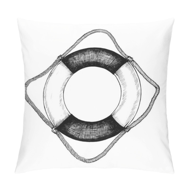 Personality  Hand Drawn Inflatable Tube Lifebuoy Pillow Covers