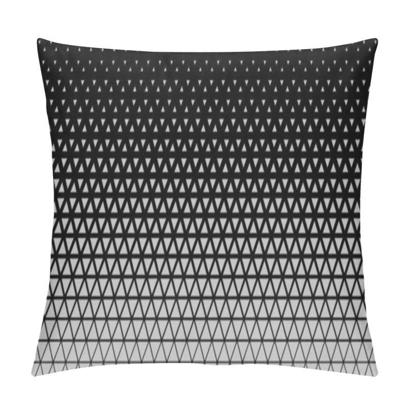 Personality  Halftone Triangles Pattern. Abstract Geometric Gradient Background. Vector Illustration, EPS 10. Pillow Covers