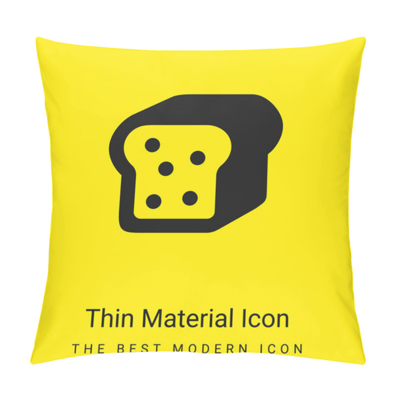 Personality  Bread Piece With Seeds Minimal Bright Yellow Material Icon Pillow Covers