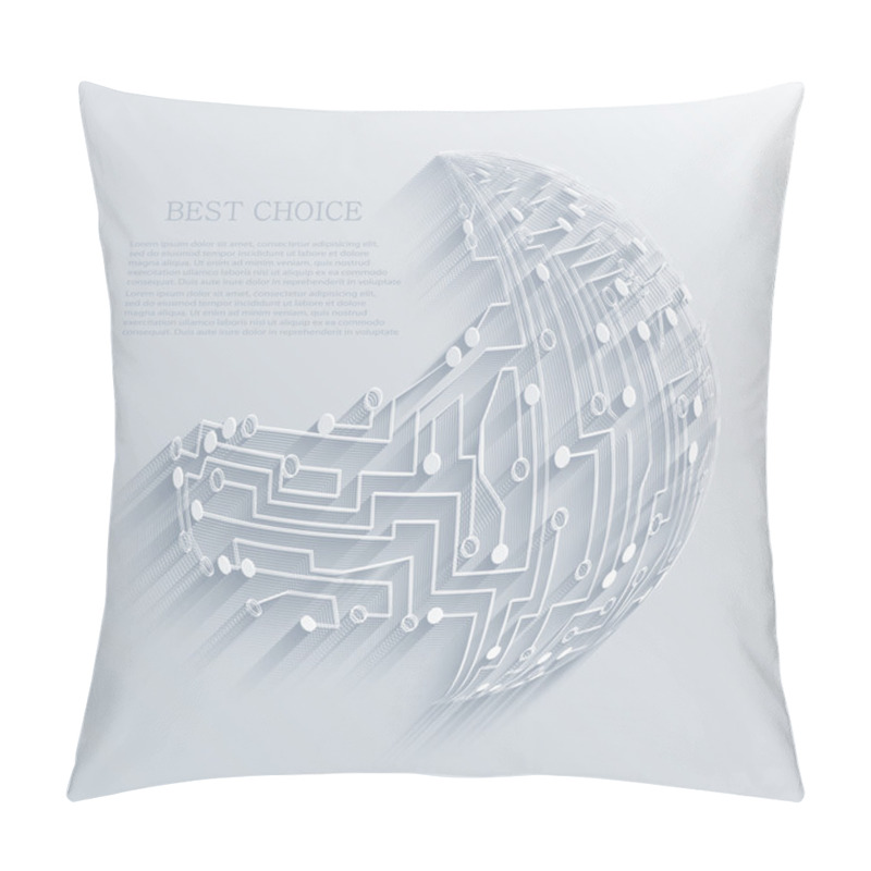 Personality  Vector Circuit Board Background. Eps10 Pillow Covers