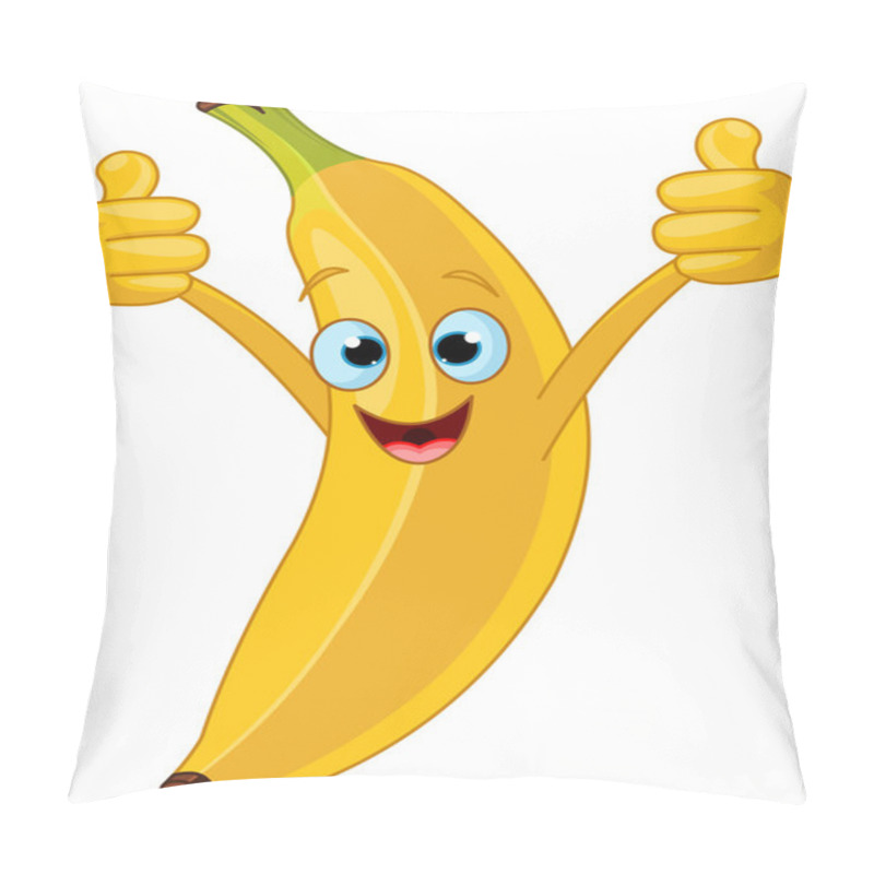 Personality  Cheerful Cartoon Banana Character Pillow Covers