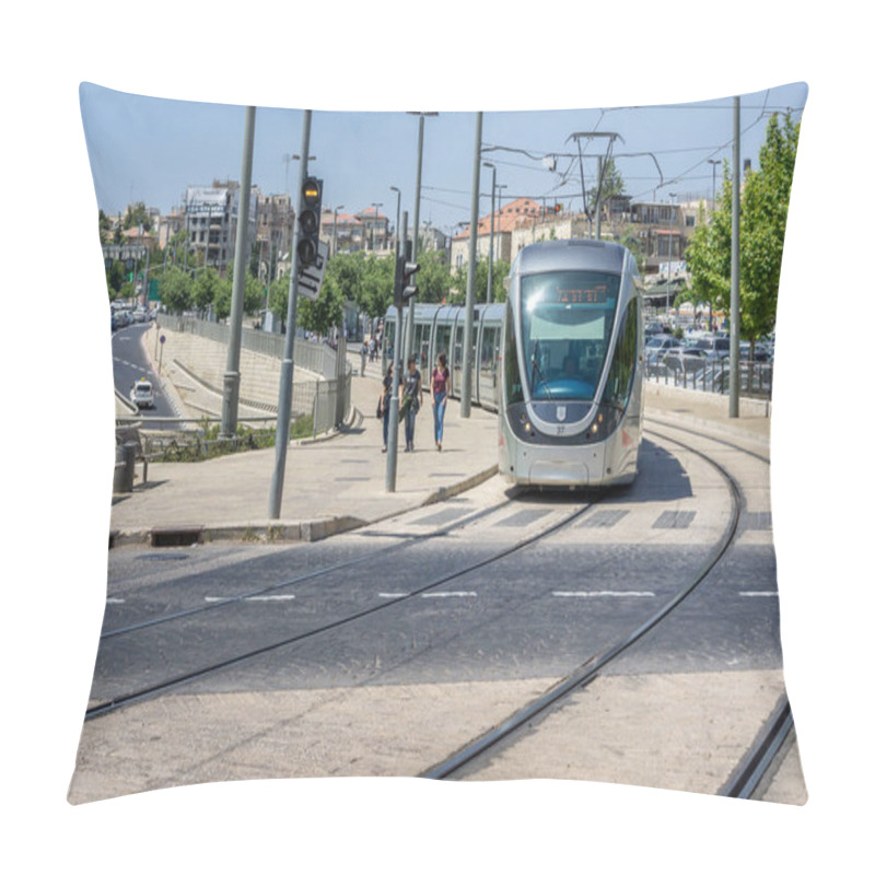 Personality  The Jerusalem Light Rail, Israel Pillow Covers