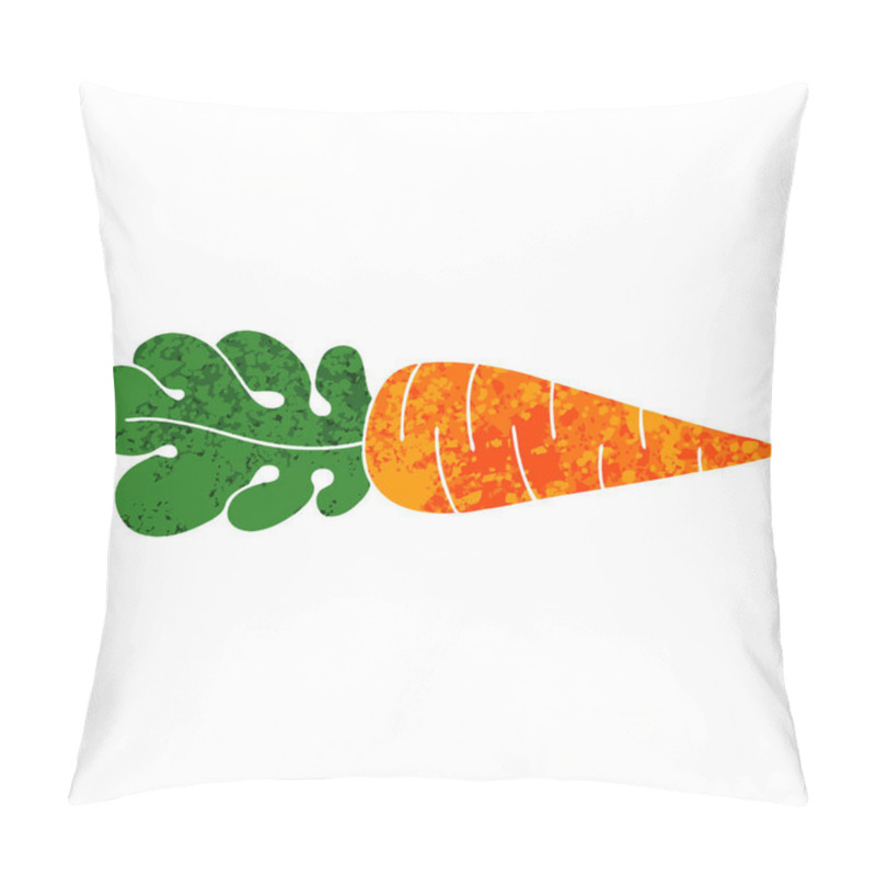 Personality  Quirky Retro Illustration Style Cartoon Carrot Pillow Covers