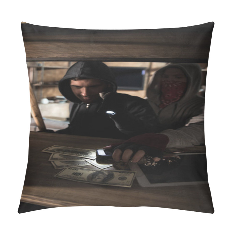 Personality  Robbers Stealing Money Pillow Covers