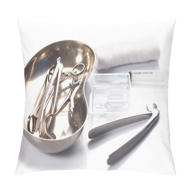 Personality  Dental Appliances In Sterile Packaging On White Background.. Pillow Covers