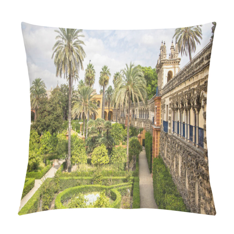 Personality  Real Alcazar Gardens In Seville, Spain Pillow Covers