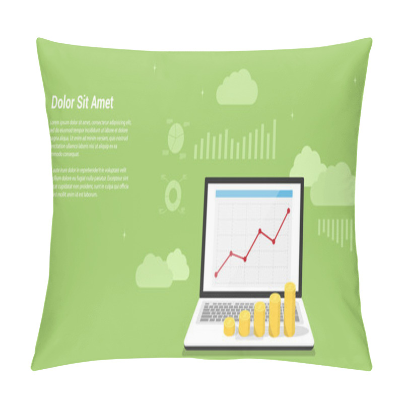 Personality  Business Growth Concept Pillow Covers