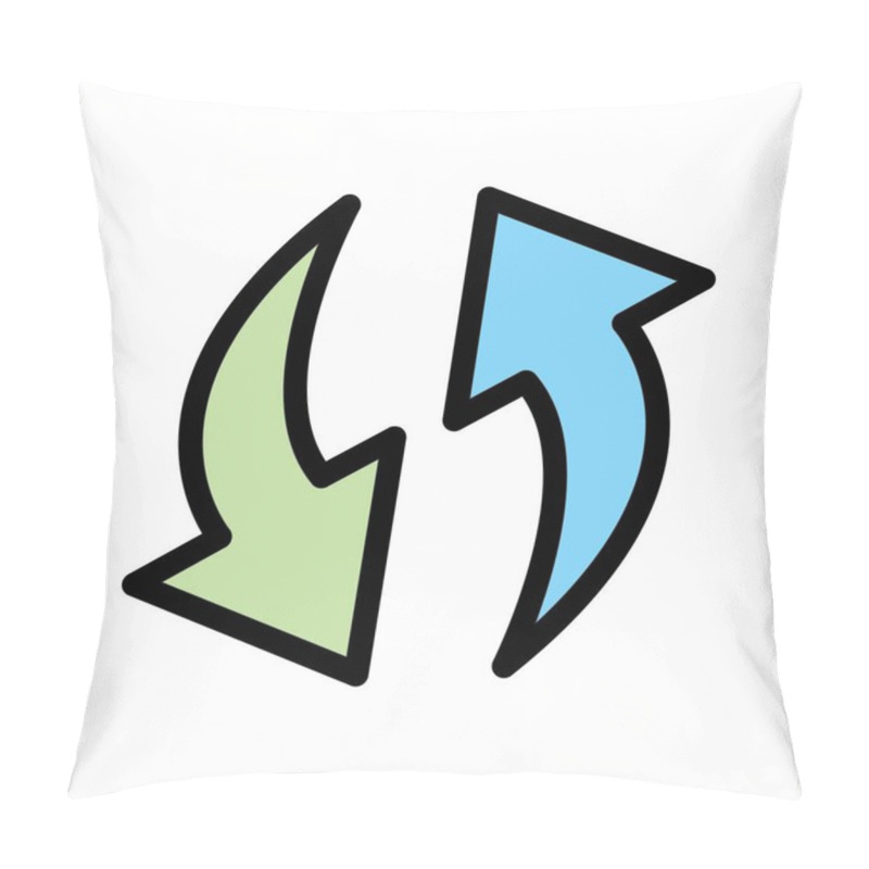 Personality  Refresh Vector Icon, Vector Illustration Pillow Covers