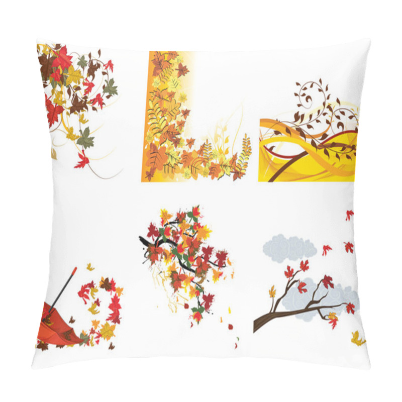 Personality  Set Of Autumn Backgrounds Pillow Covers