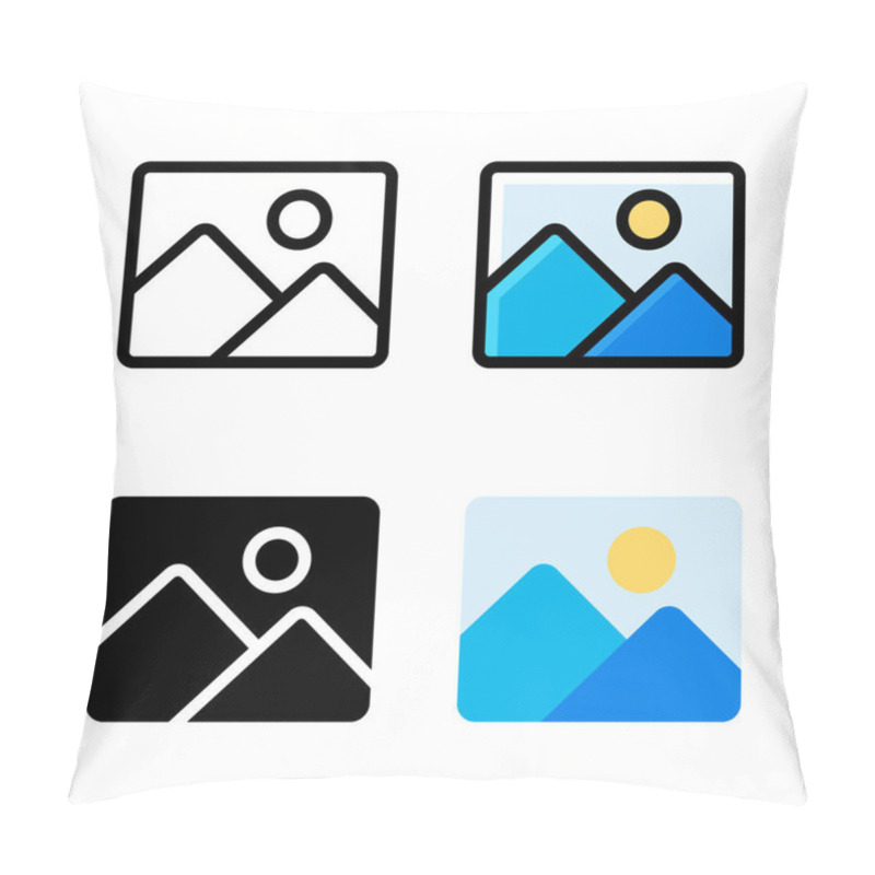 Personality  Image Gallery Icon. Picture Gallery Symbol. Suitable For Image Viewer App Element. Pillow Covers