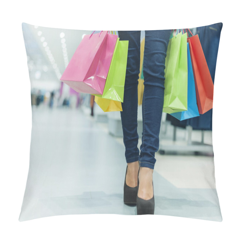 Personality  Attractive Woman Shopping Pillow Covers